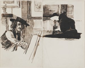 Two Sketches by Edward John Poynter
